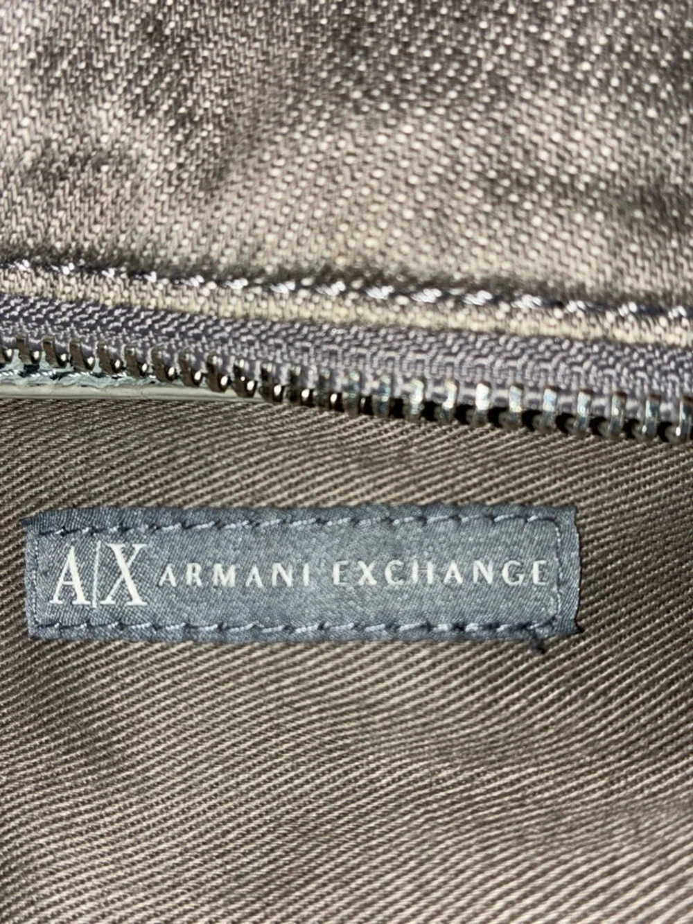 A/X Armani Exchange Gray Canvas Satchel Tote